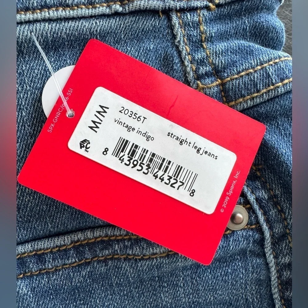 SPANX Straight Leg Jean Vintage Indigo Women’s Size Medium Tall - Picture 11 of 11